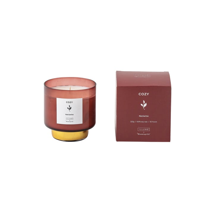 Cozy Nectarine scented candle - 222 g - Illume x Bloomingville