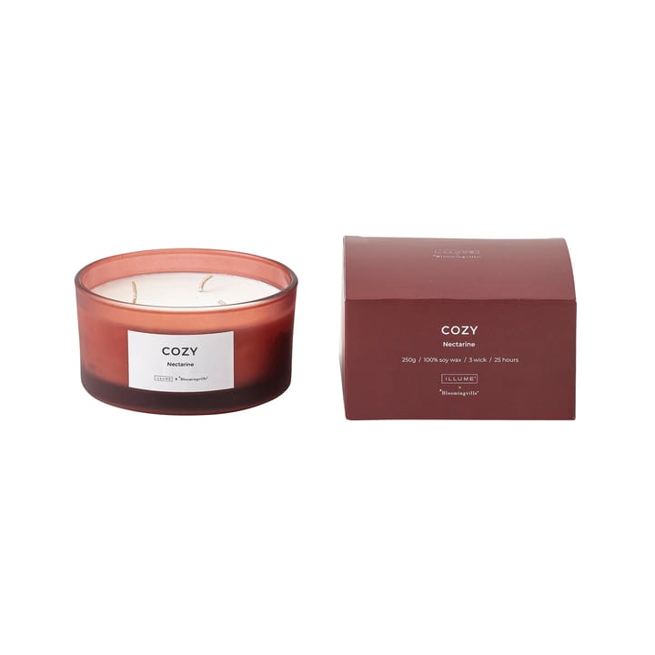 Cozy Nectarine scented candle - 250 g - Illume x Bloomingville