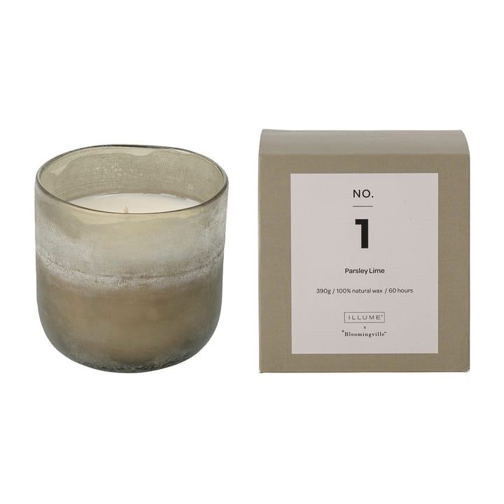 NO. 1 Parsley Lime scented candle - 390 g + Giftbox - Illume x Bloomingville