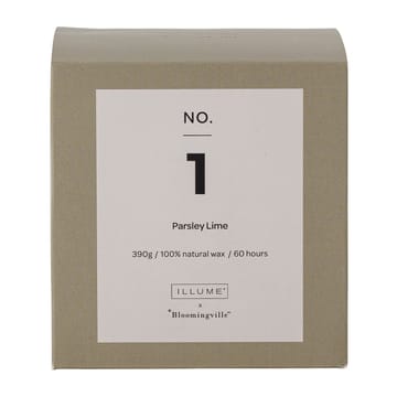 NO. 1 Parsley Lime scented candle - 390 g + Giftbox - Illume x Bloomingville
