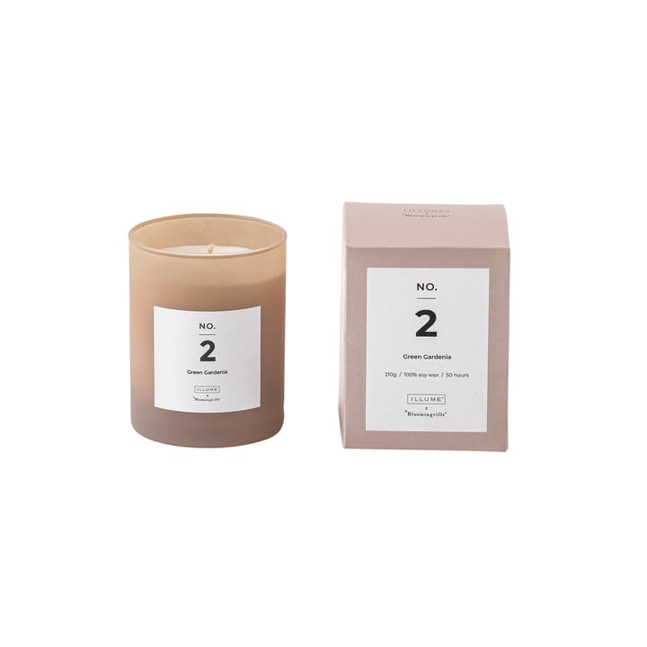 NO. 2 Green Gardenia scented candle - 200 g + giftbox - Illume x Bloomingville