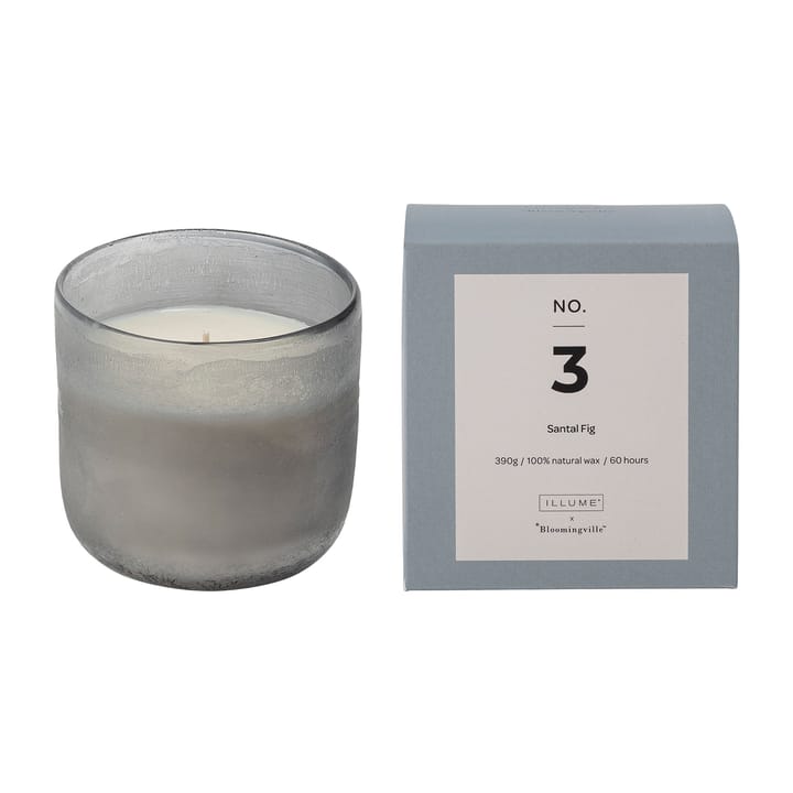 NO. 3 Santal Fig scented candle - 390 g + Giftbox - Illume x Bloomingville