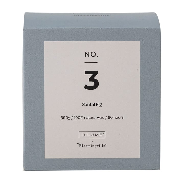 NO. 3 Santal Fig scented candle - 390 g + Giftbox - Illume x Bloomingville