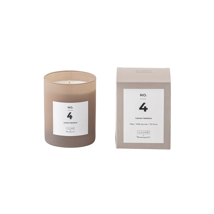 NO. 4 Lemon Verbena scented candle - 200 g + giftbox - Illume x Bloomingville