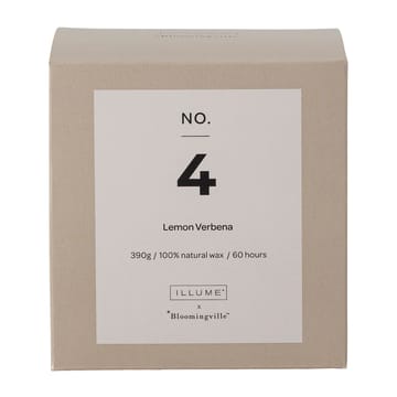 NO. 4 Lemon Verbena scented candle - 390 g + Giftbox - Illume x Bloomingville