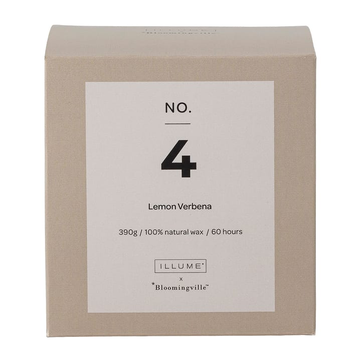 NO. 4 Lemon Verbena scented candle - 390 g + Giftbox - Illume x Bloomingville