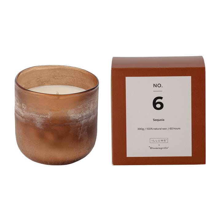 NO. 6 Sequoia scented candle - 390 g + Giftbox - Illume x Bloomingville