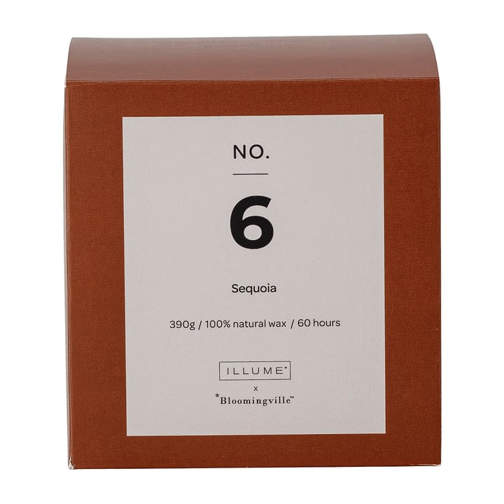 NO. 6 Sequoia scented candle - 390 g + Giftbox - Illume x Bloomingville