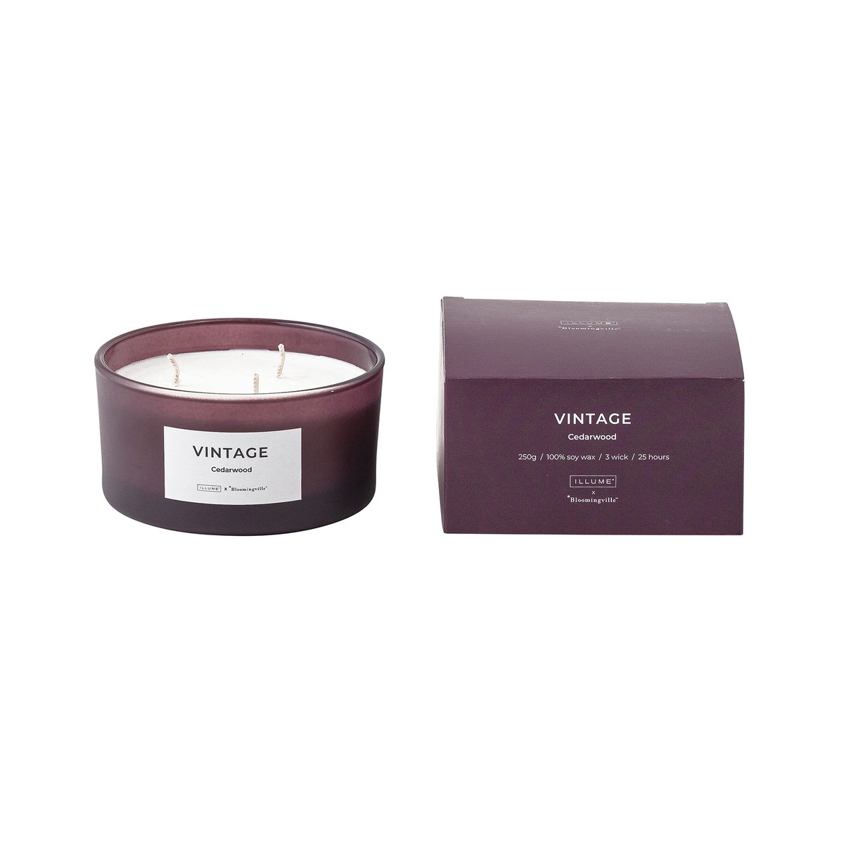 Illume x Bloomingville Vintage Cedarwood scented candle 250 g