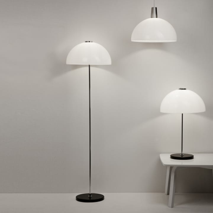 Kupoli floor lamp - Grey, metal details, white shade - Innolux
