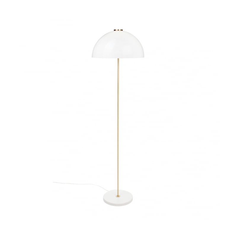 Innolux Kupoli floor lamp White-brass details-white shade