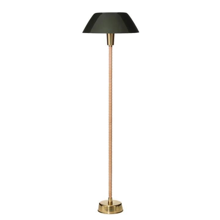 Senator floor lamp - Green, stand in leather and brass - Innolux