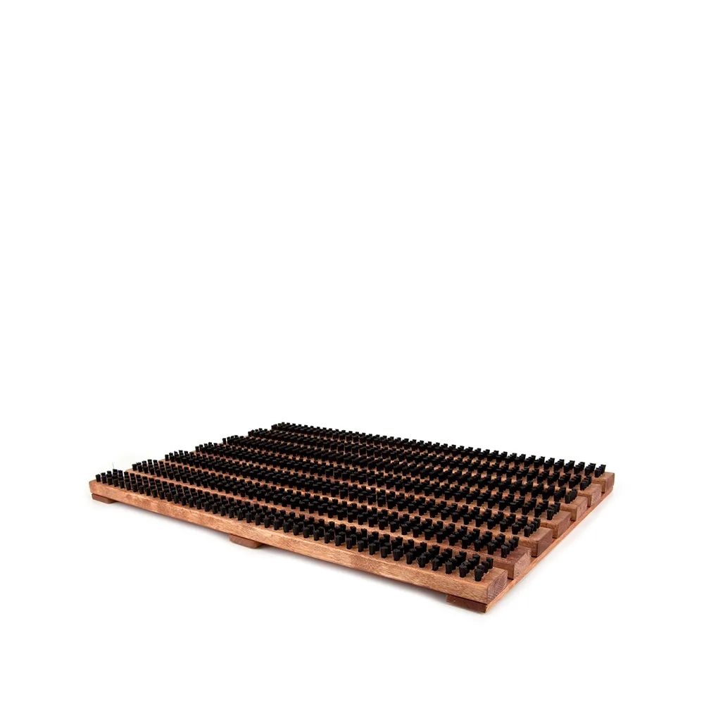 Iris Hantverk Entrance rug Stained wood | Scandinavian Design | Door mats | Brown