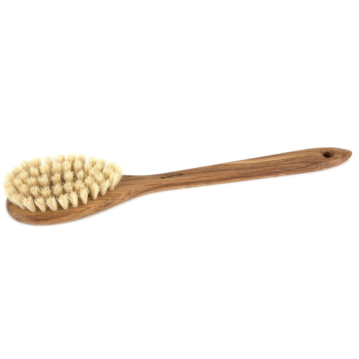 Iris Hantverk Bath brush with handle oiled oak | Scandinavian Design | Soaps & creams | Brown