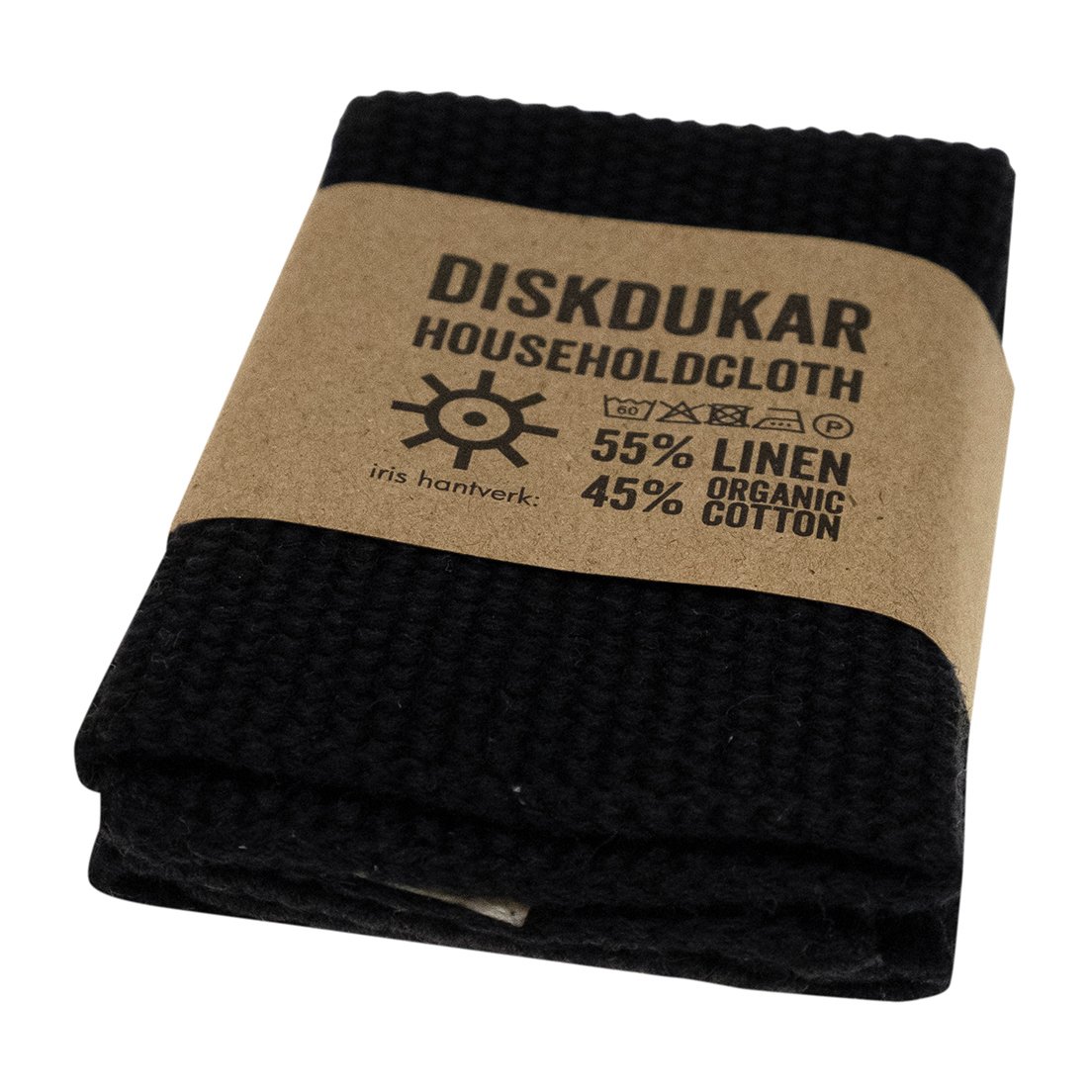 Iris Hantverk dish cloth Black | Scandinavian Design | Dishcloths & brushes | Black