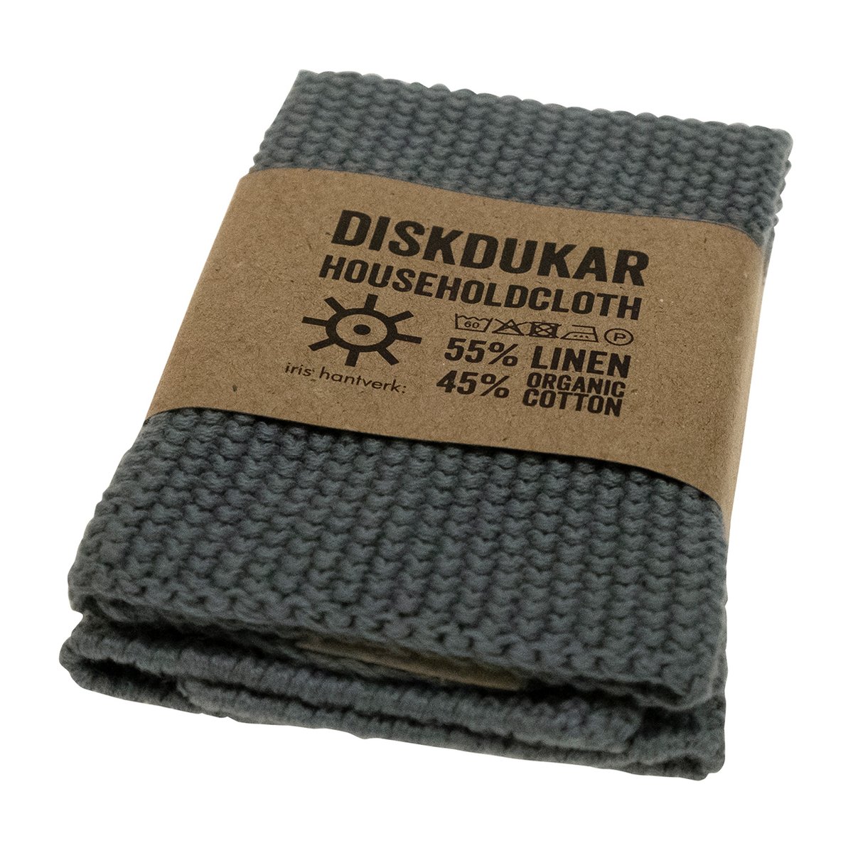 Iris Hantverk Iris Hantverk dish cloth Slate | Scandinavian Design | Dishcloths & brushes | Grey