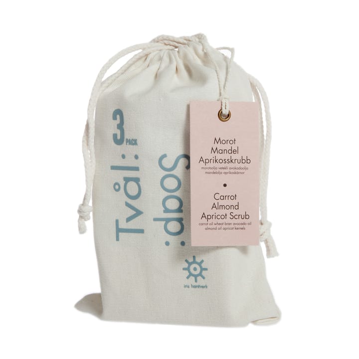 Iris hantverk soap 3-pack - carrot-almond-apricot scrub - Iris Hantverk