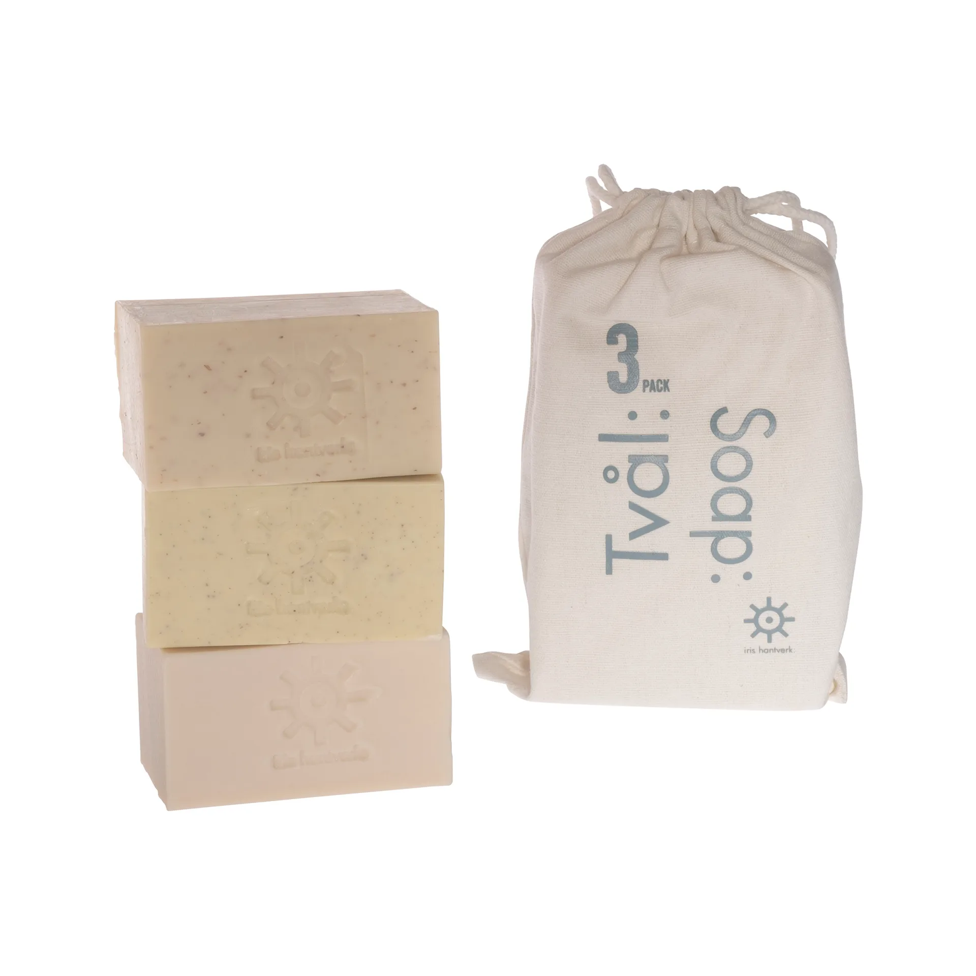 Iris hantverk soap 3-pack, carrot-almond-apricot scrub Iris Hantverk