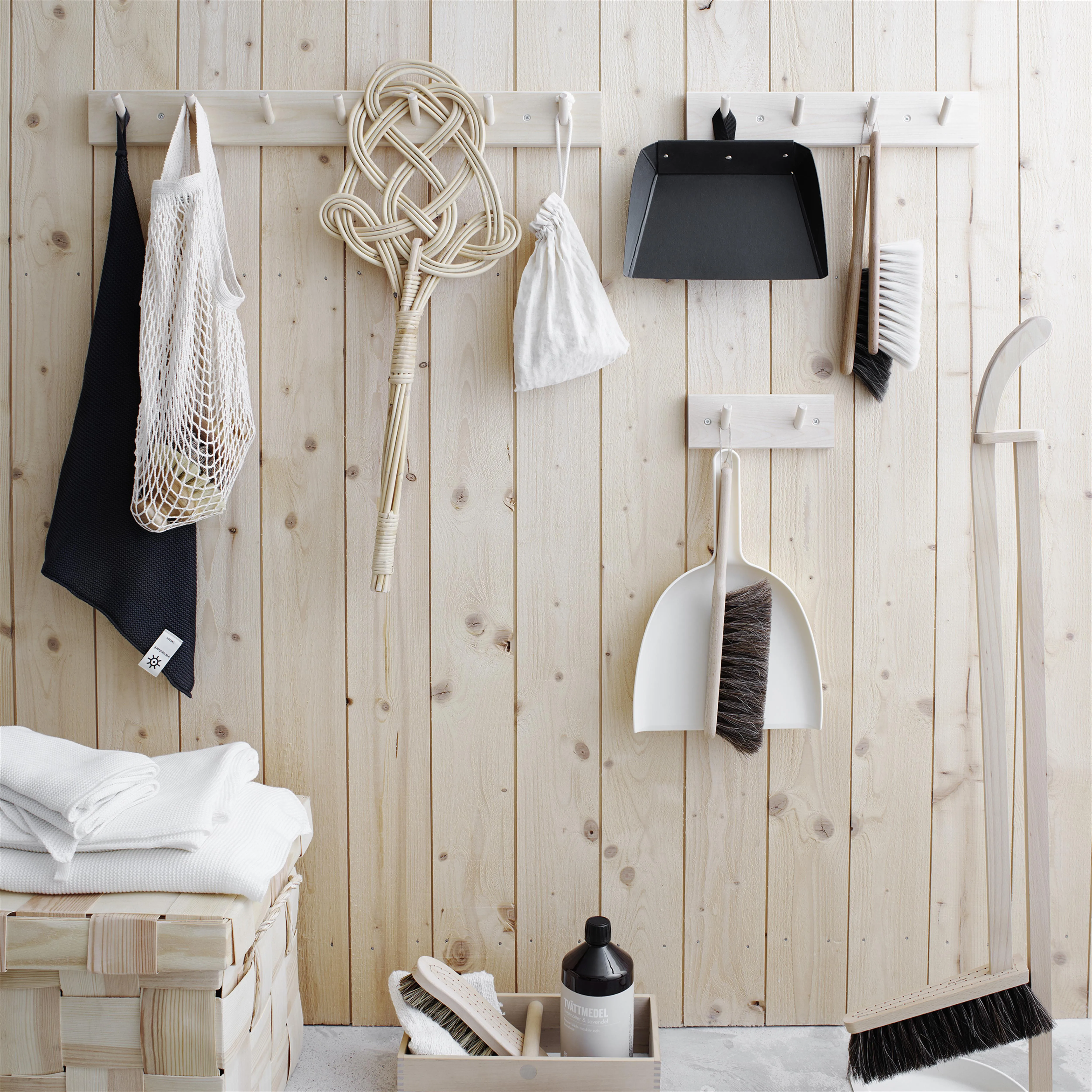 Knoppbräda hook rack birch wood