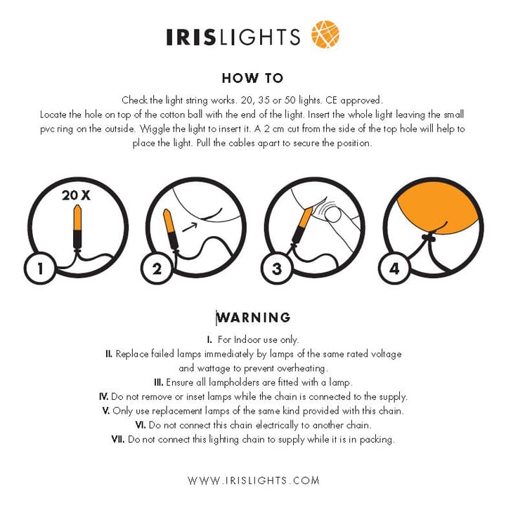Iris lights moonlight - 35 balls - Irislights