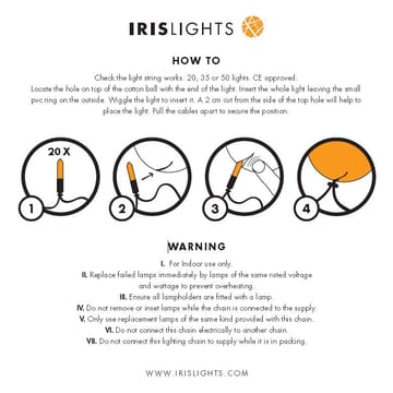 Irislights Creamy White - 20 balls - Irislights