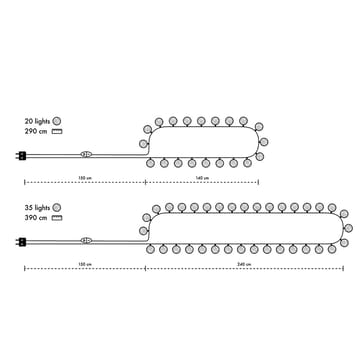 Irislights extra light chain - 35 balls - Irislights