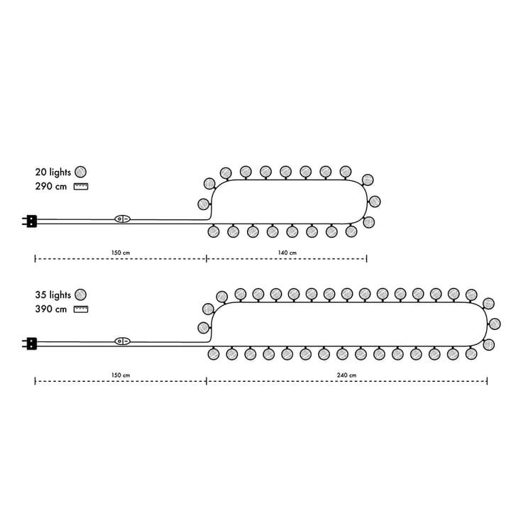 Irislights Graphic Grey - 35 balls - Irislights