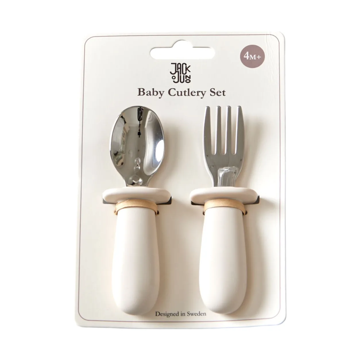 Jack o Juno Baby cutlery set 2 pieces Cream | Scandinavian Design | Cutlery sets | Beige