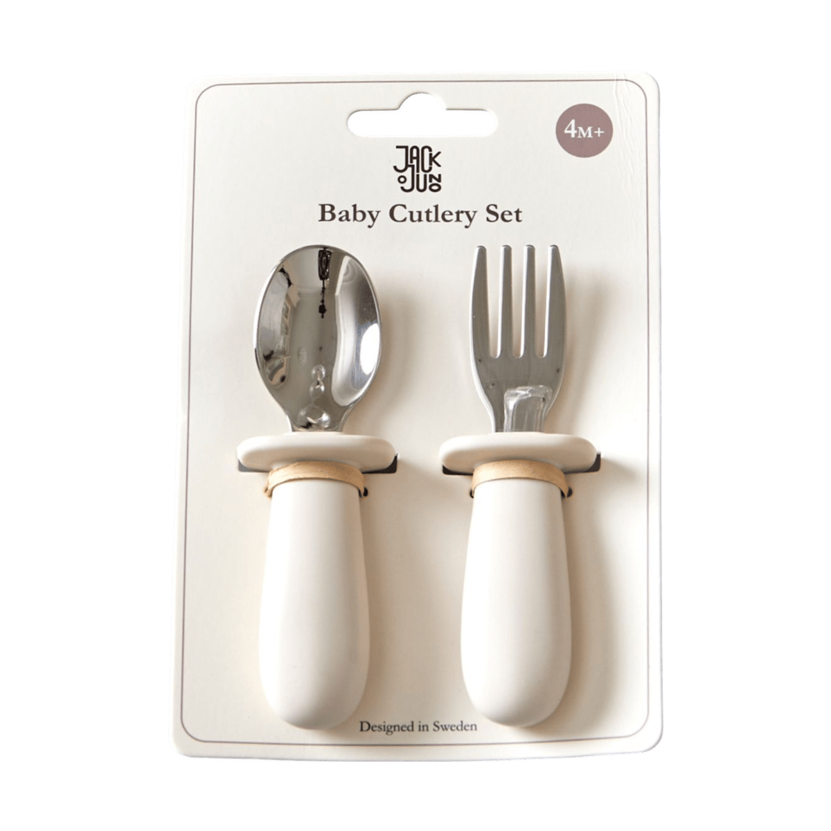 Jack o Juno Baby cutlery set 2 pieces Cream | Scandinavian Design | Cutlery sets | Beige