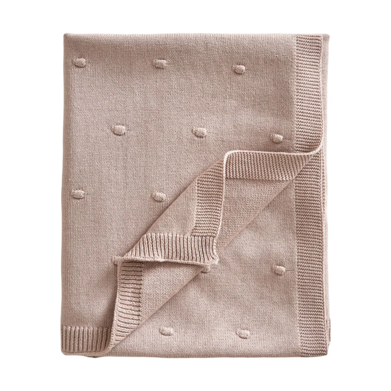 Jack o Juno Bubble knitted baby blanket 80x100 cm Dusty pink