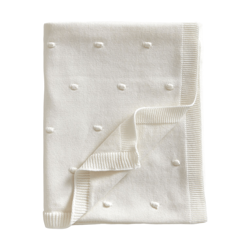 Jack o Juno Bubble knitted baby blanket 80x100 cm Pearl