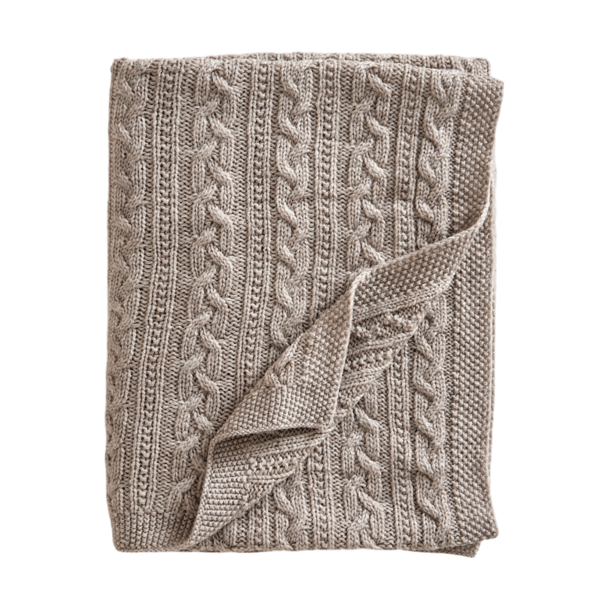 Jack o Juno Knitted merino wool baby blanket 80x100 cm Oatmeal