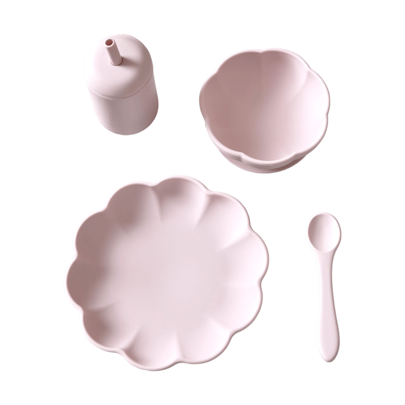 Jack o Juno Little Poppy children"s dinner set 4 pieces Light pink