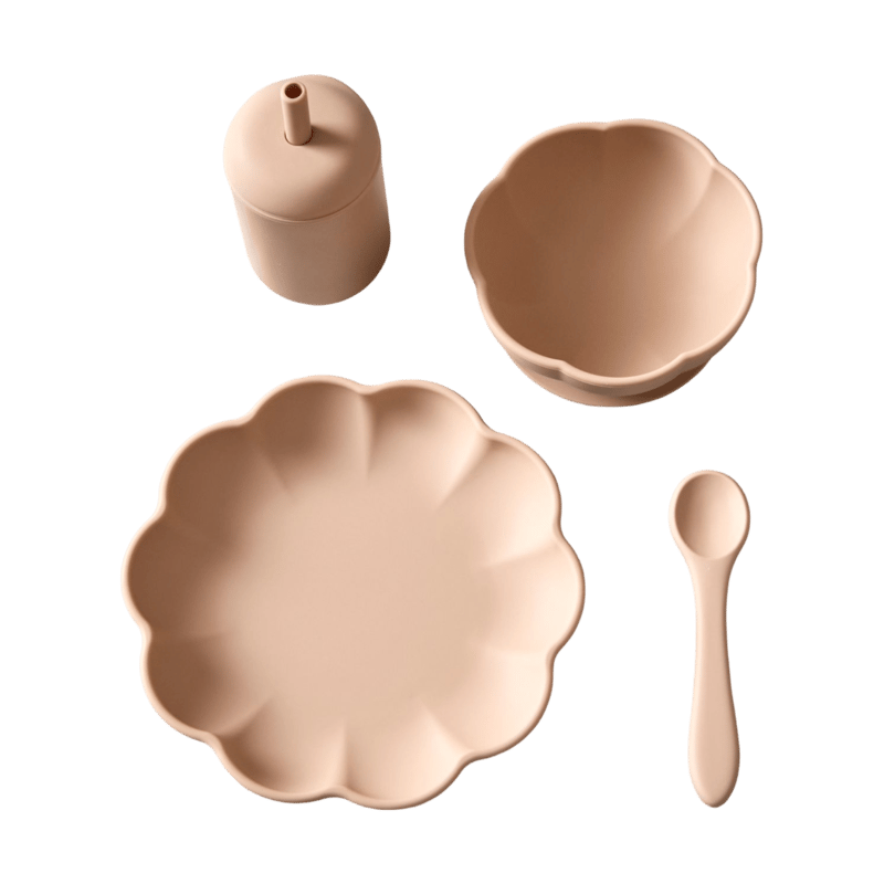Jack o Juno Little Poppy children"s dinner set 4 pieces Oatmeal