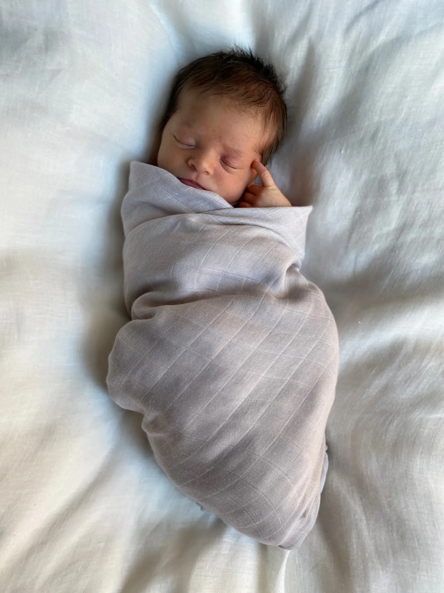 Pom Pom muslin blanket 120x120 cm 2-pack, Pearl & Dusty gray Jack o Juno