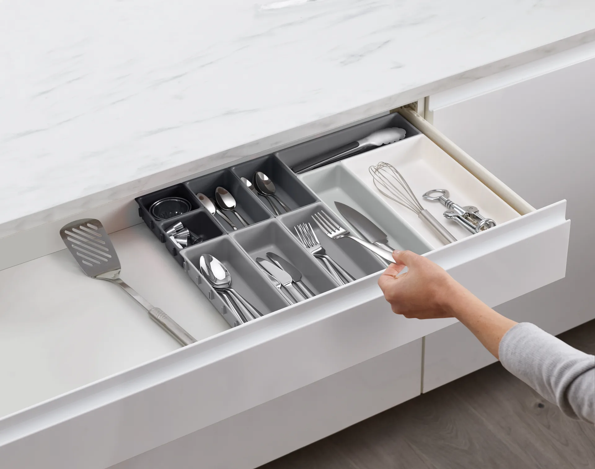 Blox cutlery set 10 pieces, Grey Joseph Joseph