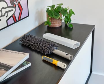 Cleantech 3-in-1 duster with plastic rail - Light Stone - Joseph Joseph