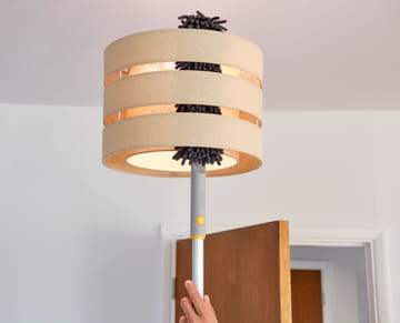 Cleantech 3-in-1 duster with plastic rail - Light Stone - Joseph Joseph