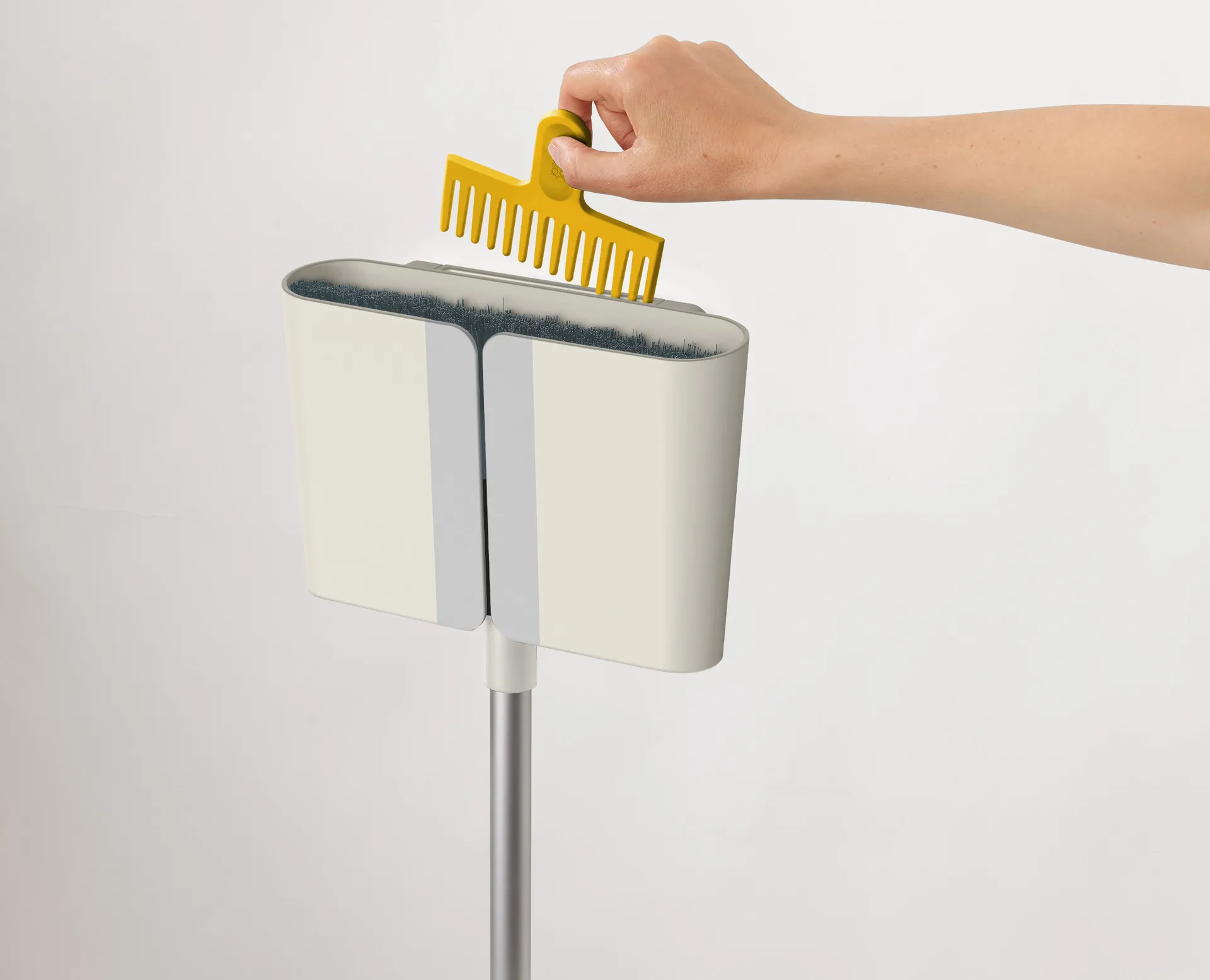 Cleantech wall-mounted dustpan brush, Stone Joseph Joseph