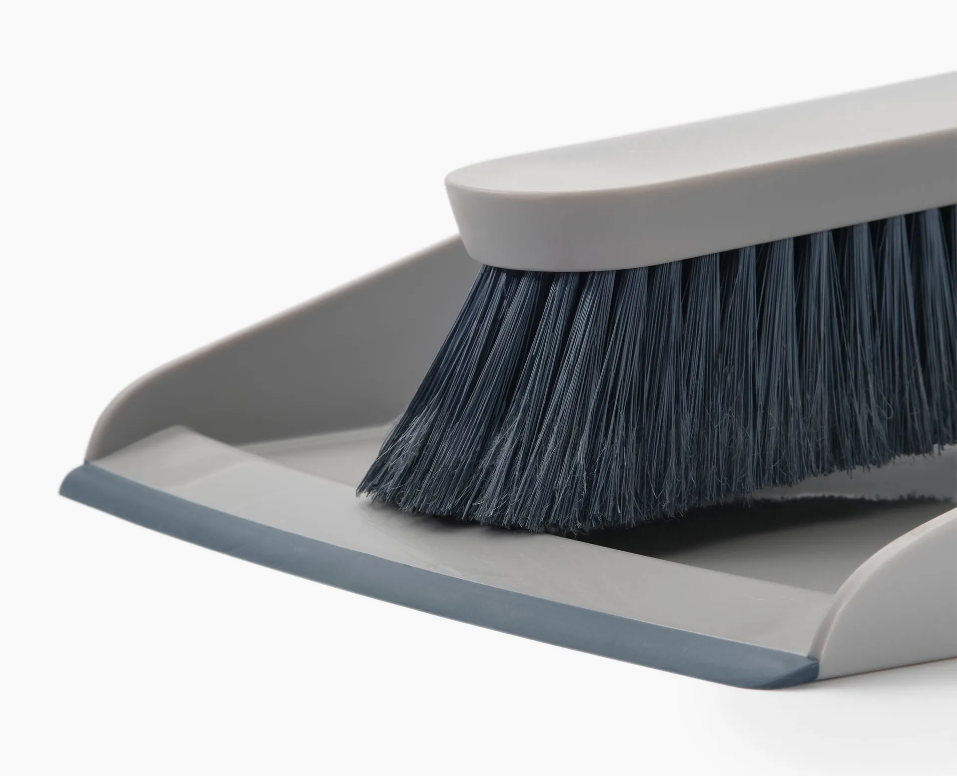 Cleantech wall-mounted dustpan brush with shovel, Stone Joseph Joseph