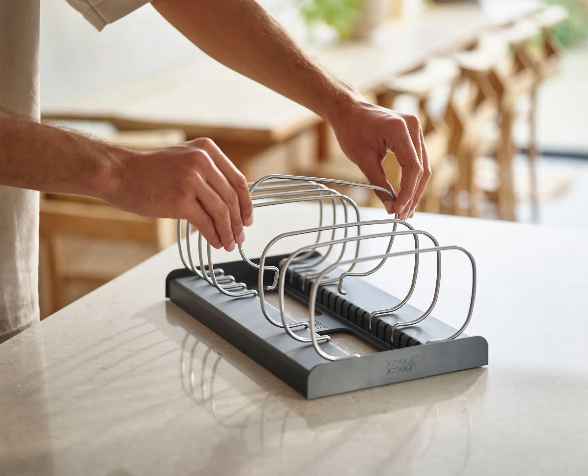 Drawstore storage rack, Grey Joseph Joseph