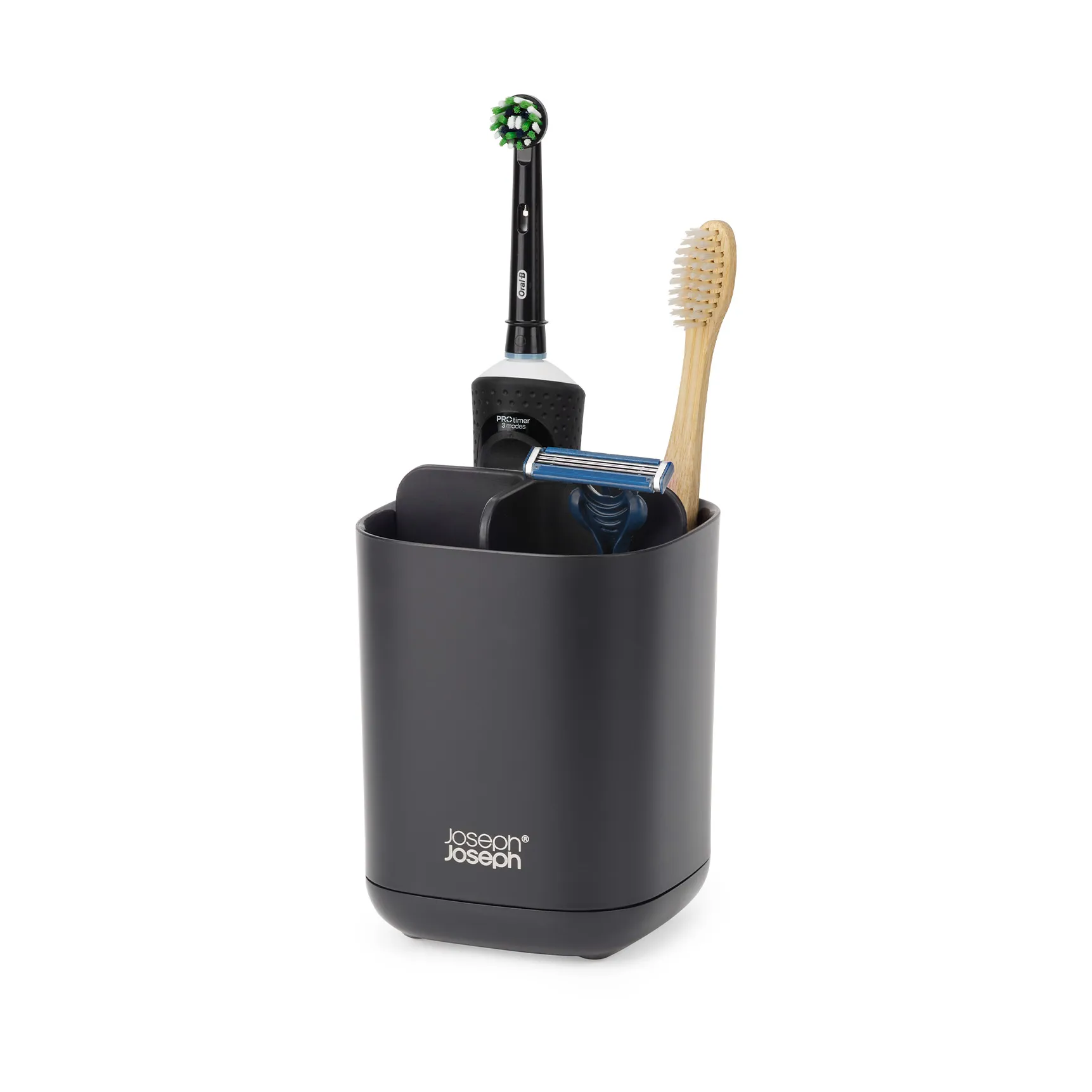 Easystore toothbrush holder 12.8 cm, Black Joseph Joseph