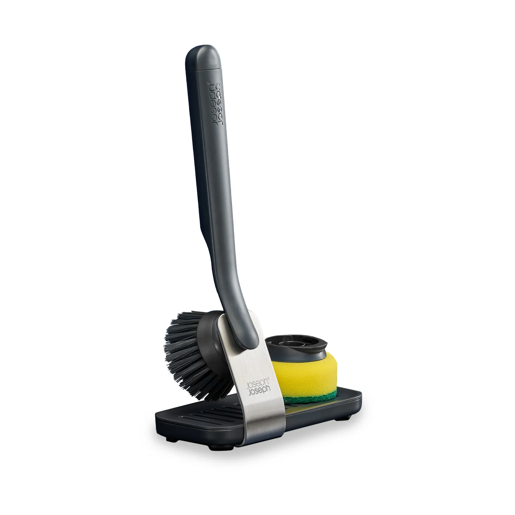 Joseph Joseph Sinktech dish brush large steel stand, Grey Joseph Joseph