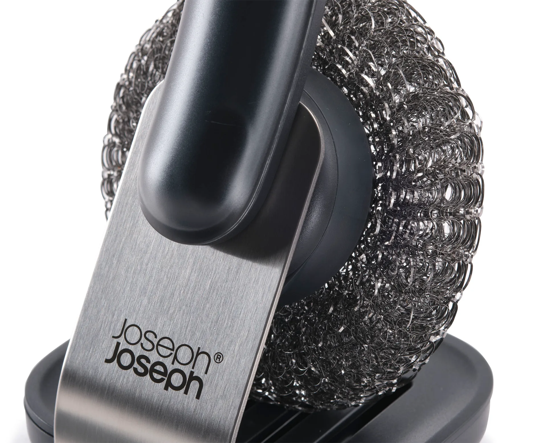 Joseph Joseph Sinktech dish brush steel stand, Clear Joseph Joseph