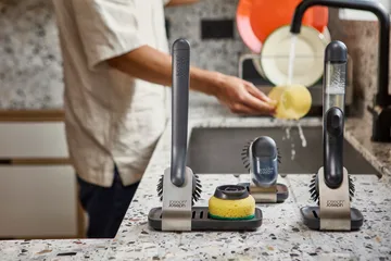 Joseph Joseph Sinktech dish brush steel stand - Clear - Joseph Joseph