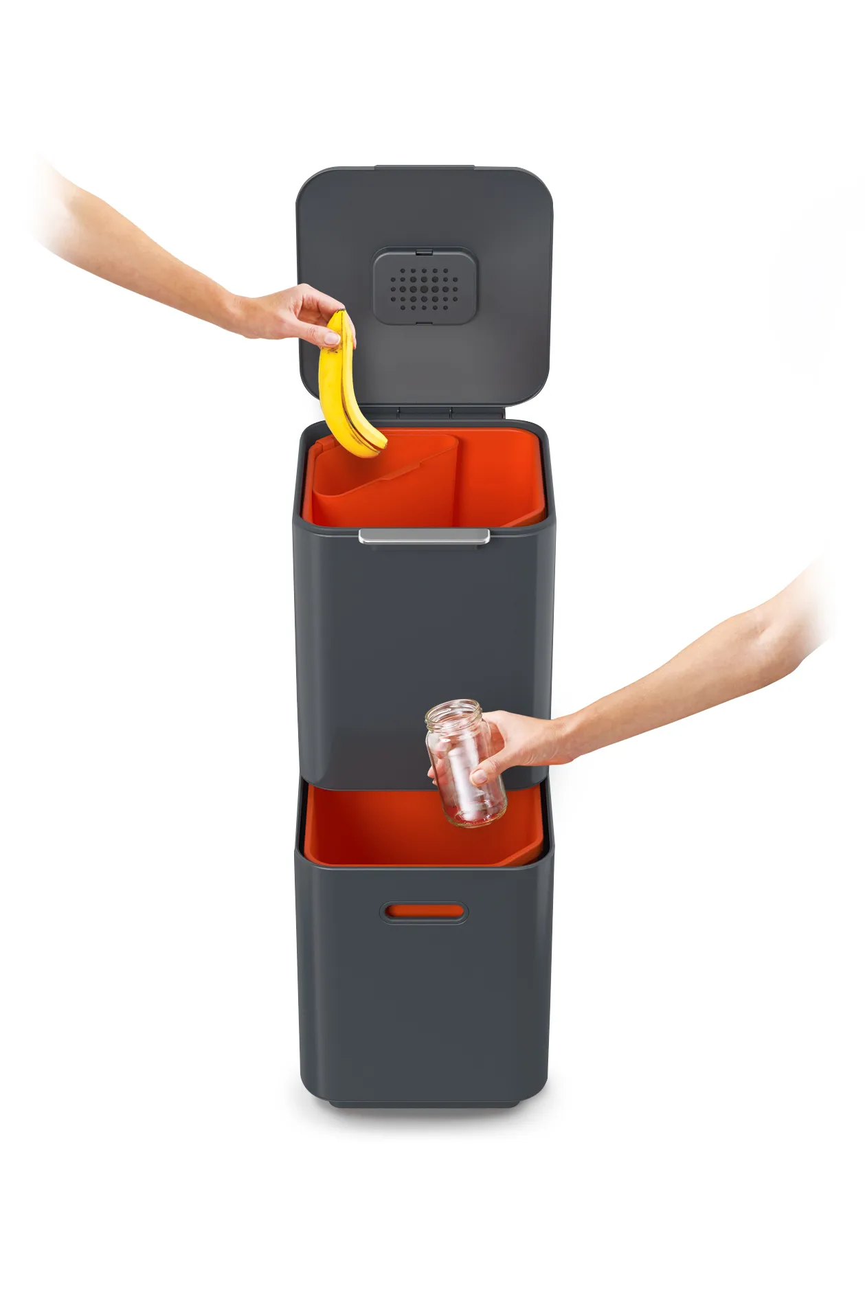 Joseph Joseph Totem Compact trash bin 40 L, Graphite Joseph Joseph