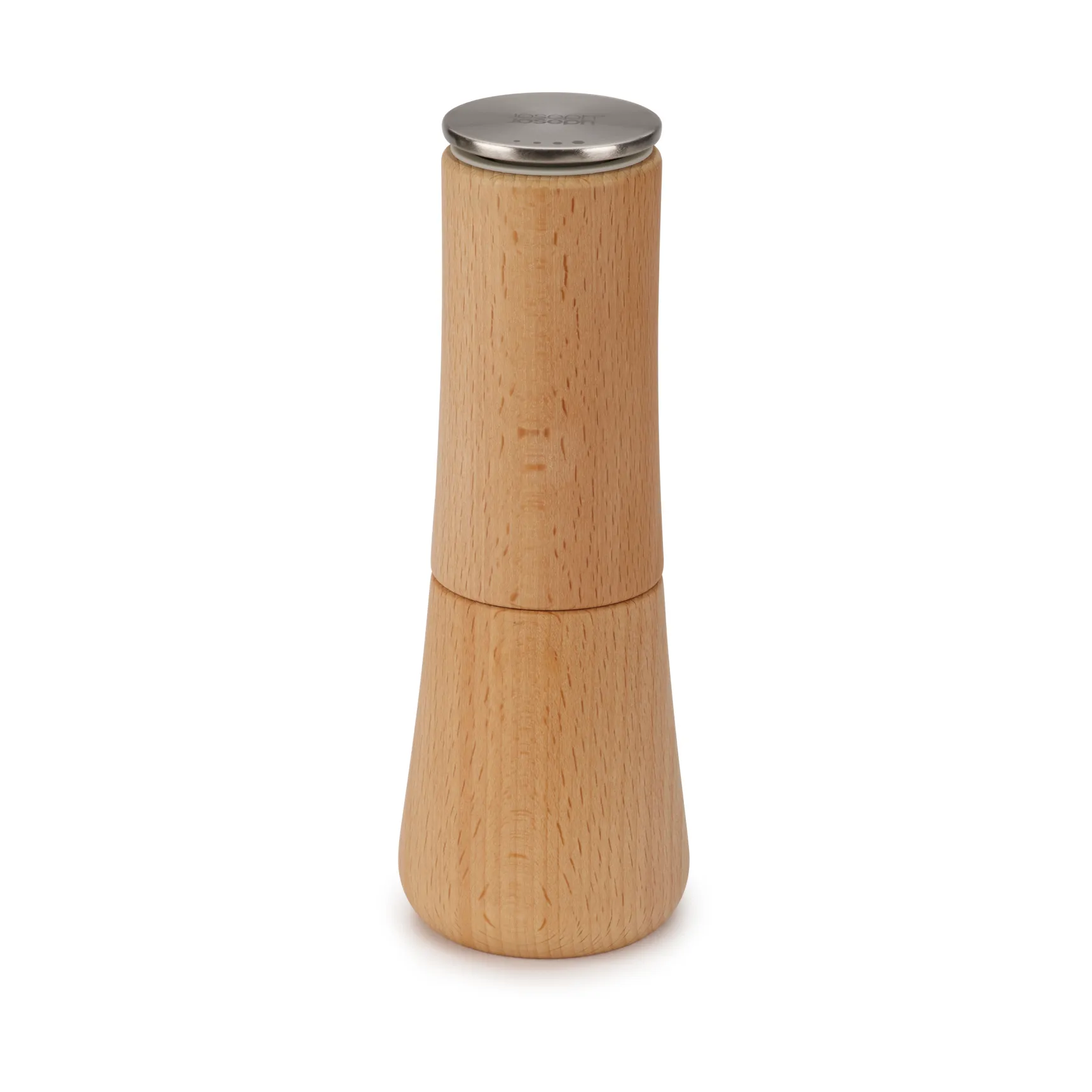 Milltop No Spill Salt Mill 19 cm, Beech Joseph Joseph