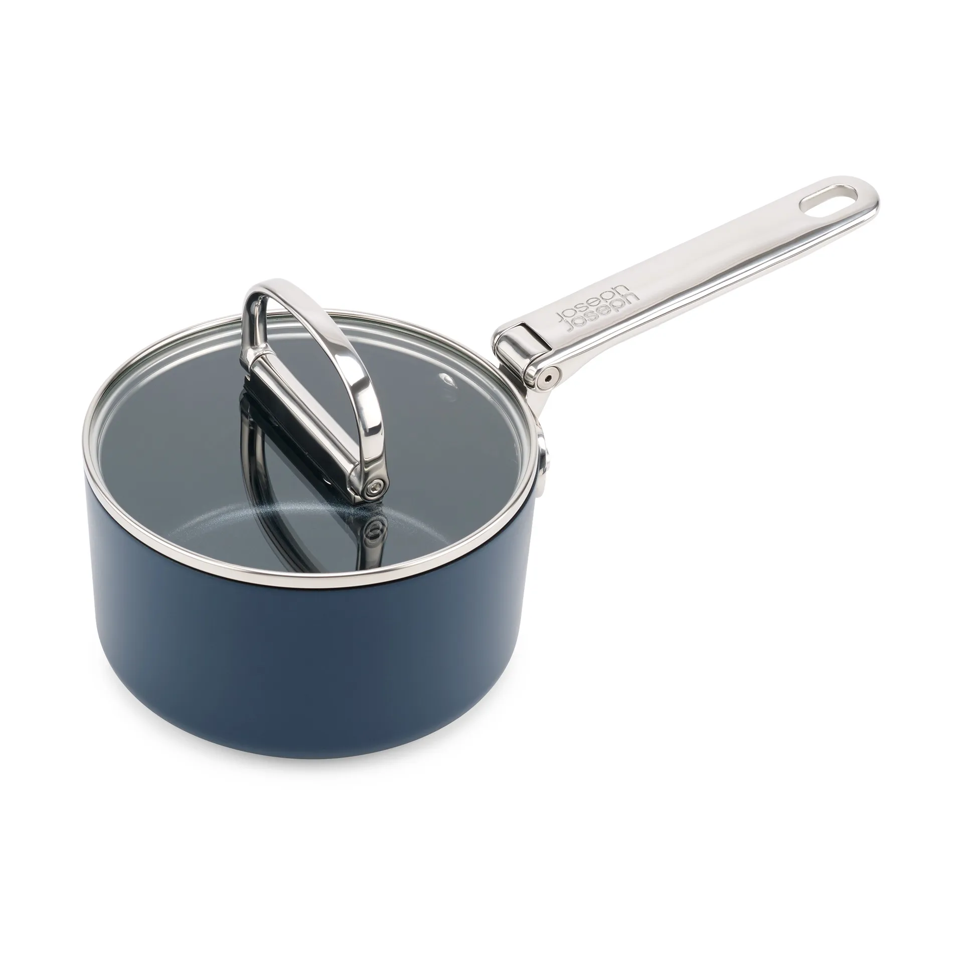 Space non-stick saucepan with lid Ø15 cm, Blue Joseph Joseph