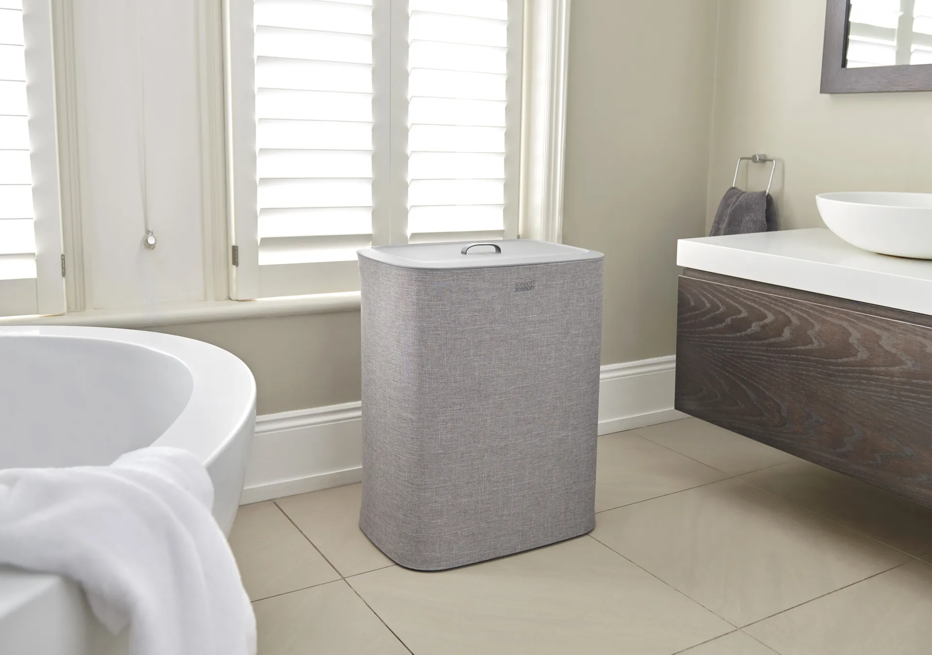 Tota laundry basket 90 L, Grey Joseph Joseph