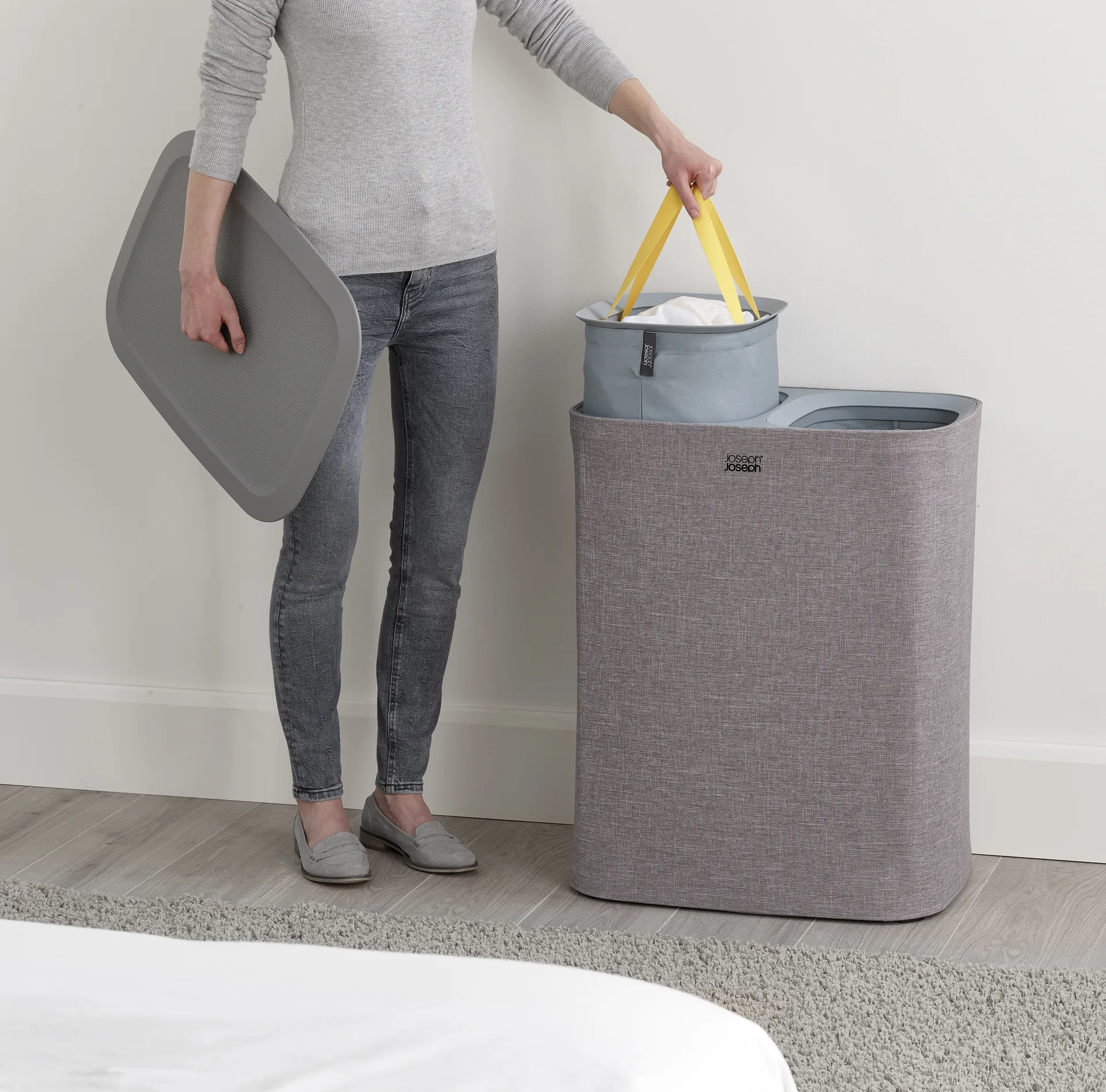Tota laundry basket 90 L, Grey Joseph Joseph